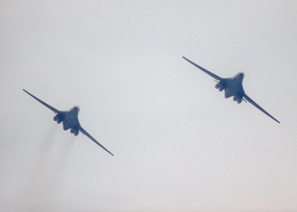 Two B1s from head-on banking