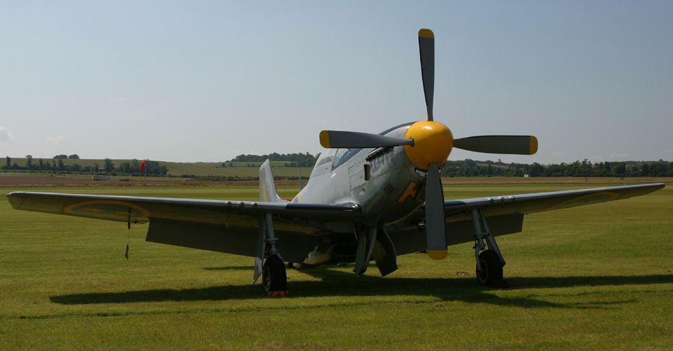 Swedish P51 Mustang parked in the lineup
