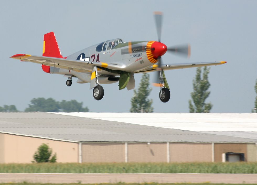 P51B Mustang taking off
