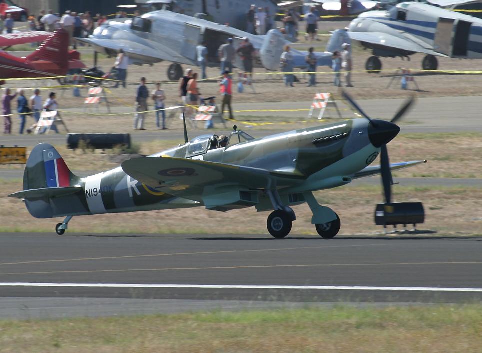 Spitfire landing