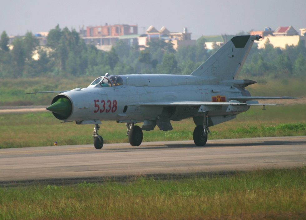 MiG-21 taxying