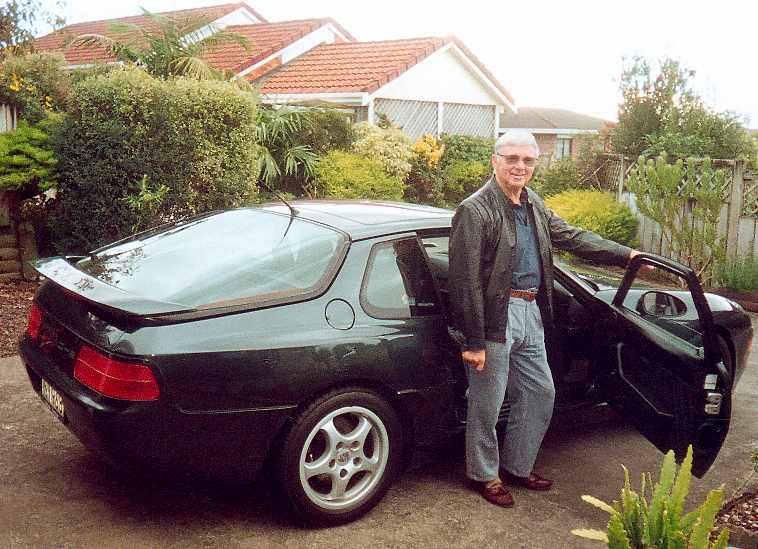 my father with his porsche