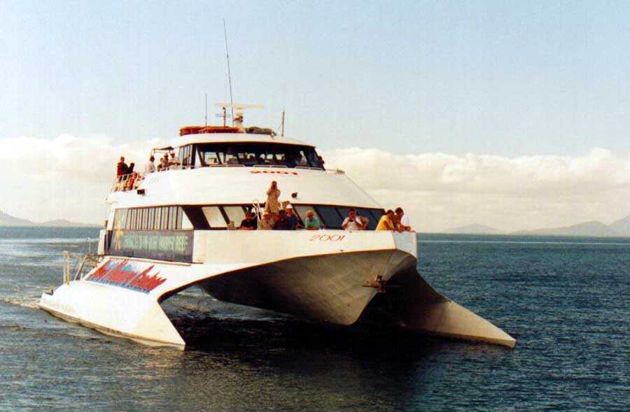 Catamaran arriving at Magnetic Island