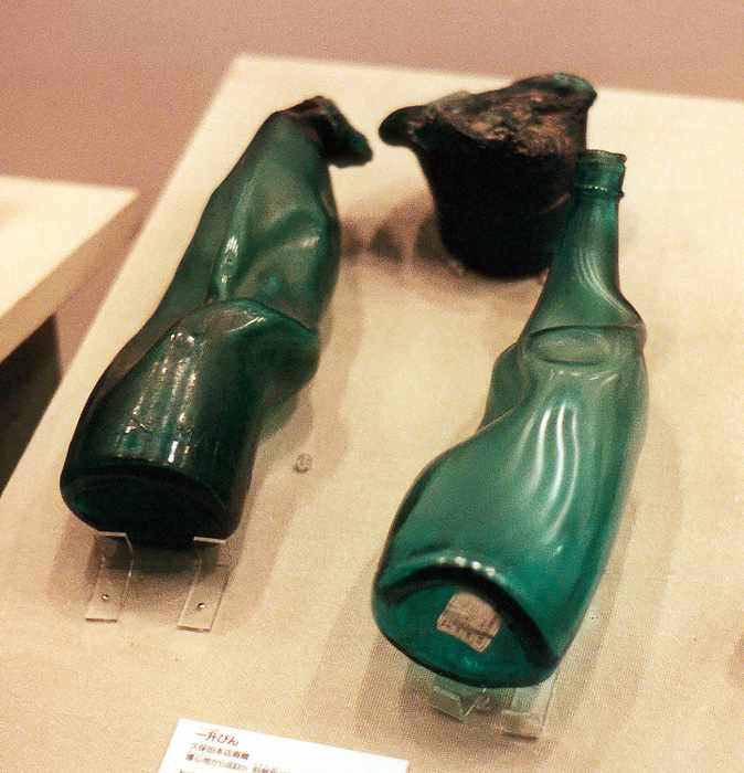 bottles melted by blast 900 meters away