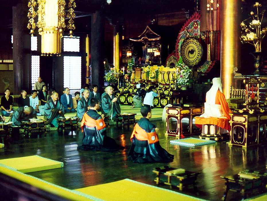 Buddhist service in progress