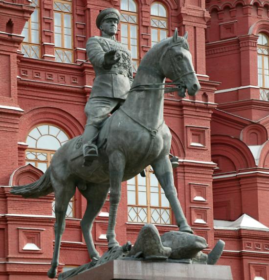 statue of Marshal Zhukov the second world war commander