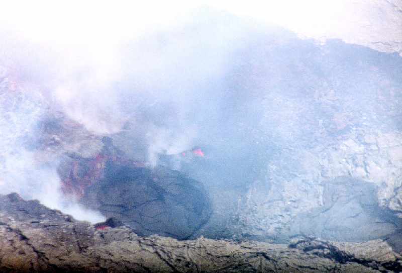 bottom of the Puu Oo vent through smoke