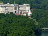 Buckingham Palace photographed  in July of 2002 from the London Eye using a Canon D60 camera and Canon 100-400mm image stabilizing lens