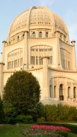 The Bahai Temple in Wilmette, Illinois, photographed in September of 2002 using a Canon D60 and Sigma 15-30mm lens